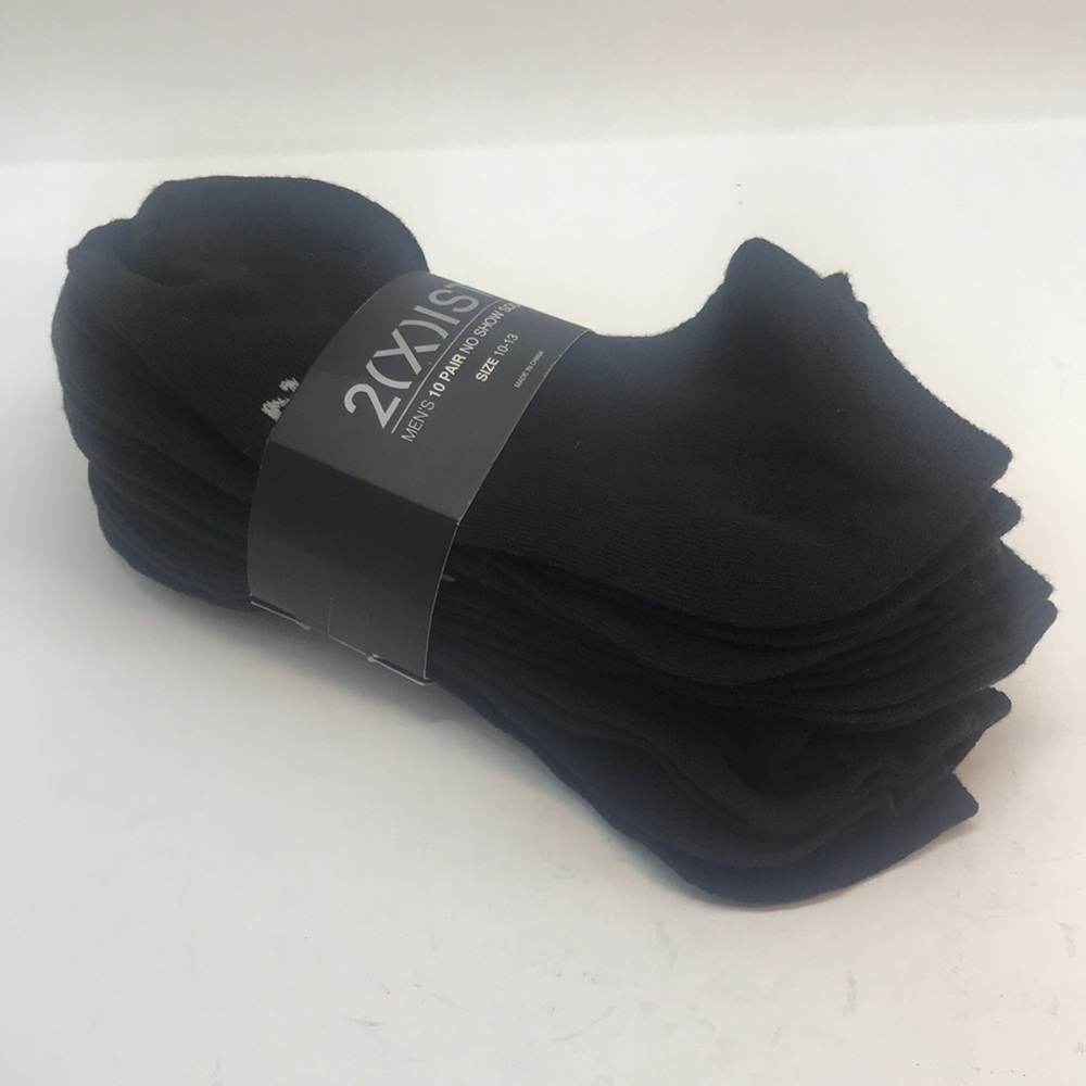 2(X)IST MENŚ 10 PAIR NO SHOW SOCKS SIZE 10-13